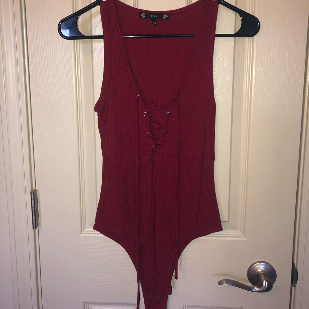 Maroon red bodysuit